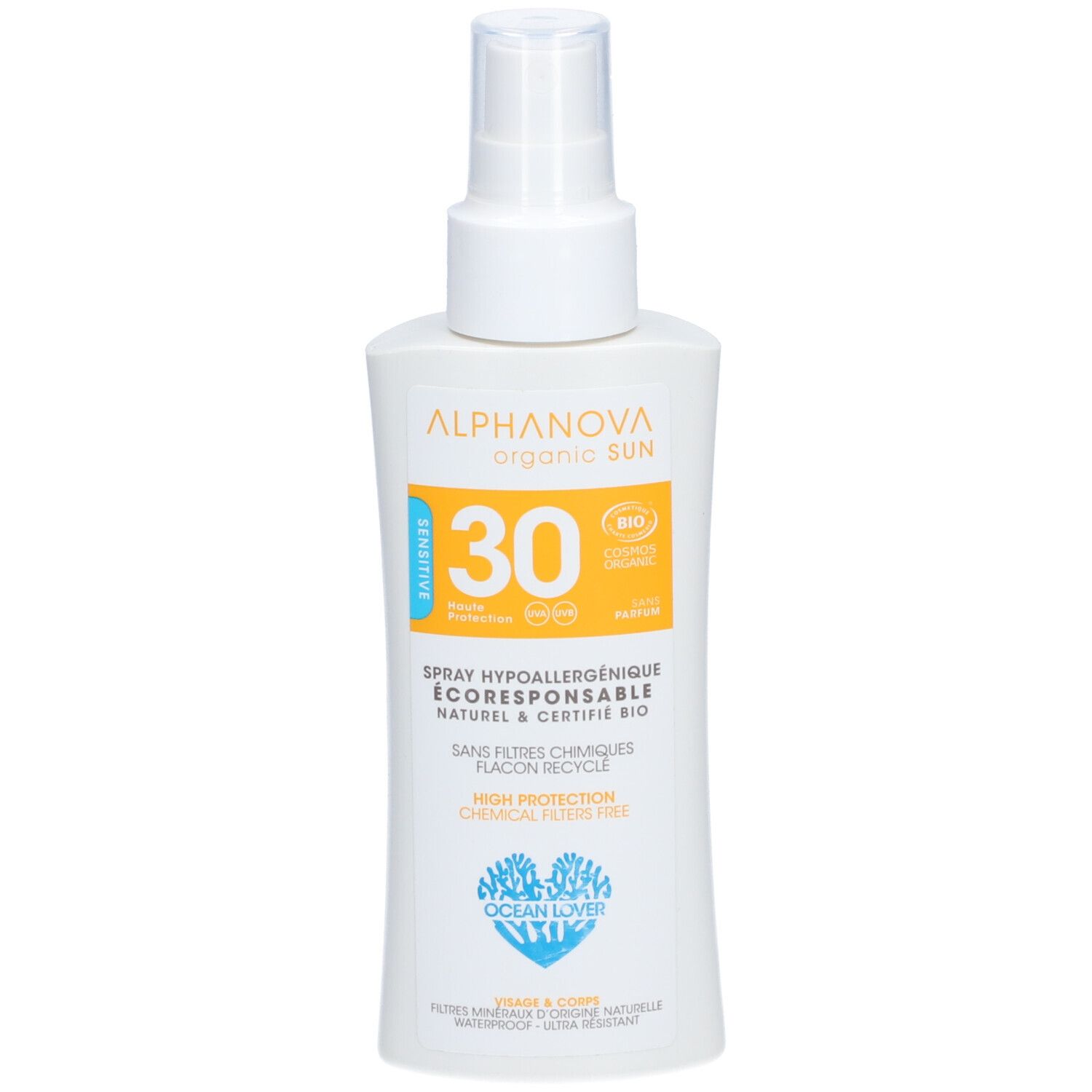 Alphanova - Spray Solaire SPF 30 Bio Peaux Sensibles