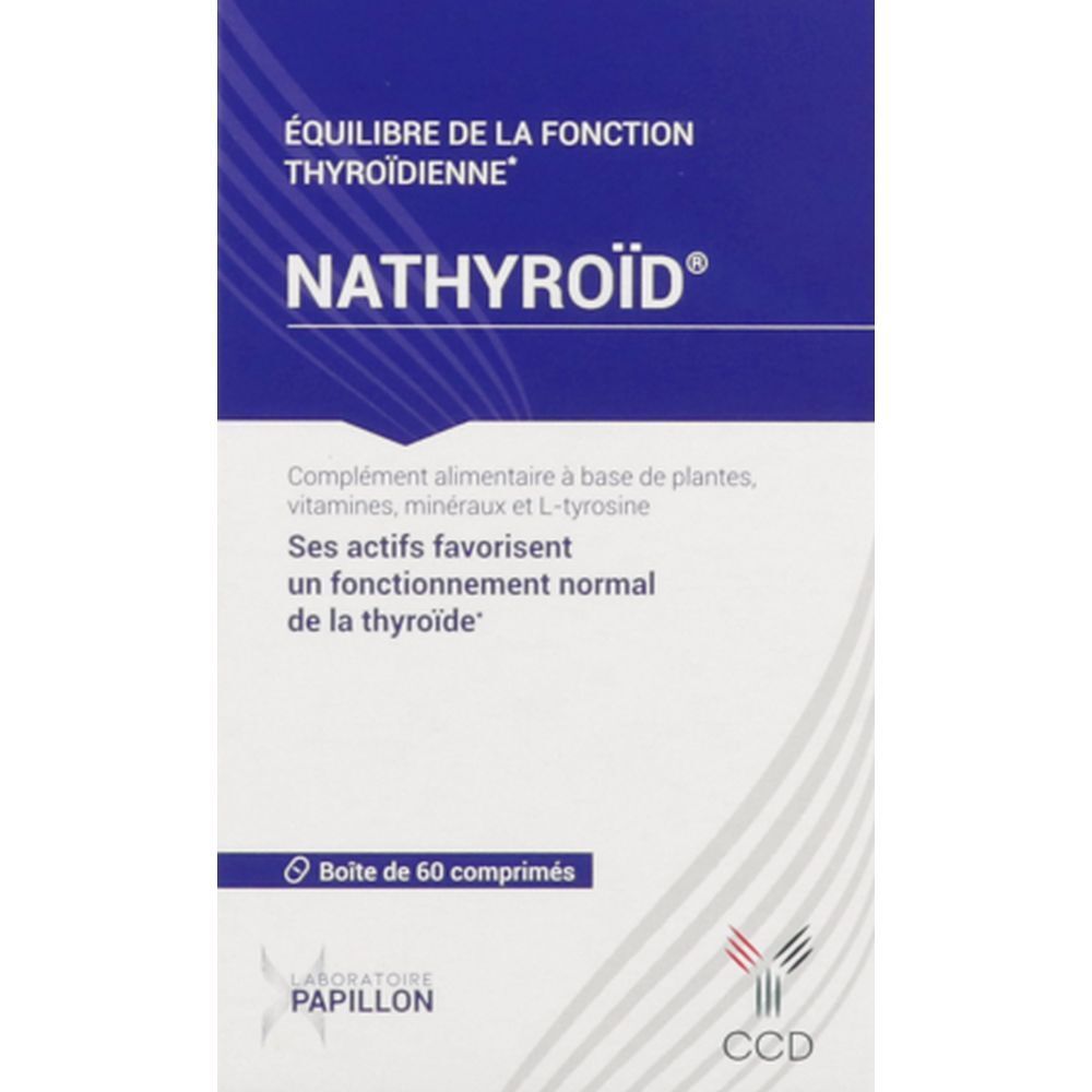 Nathyroïd, Comprimé, complément alimentaire pour la thyroïde, bt 60