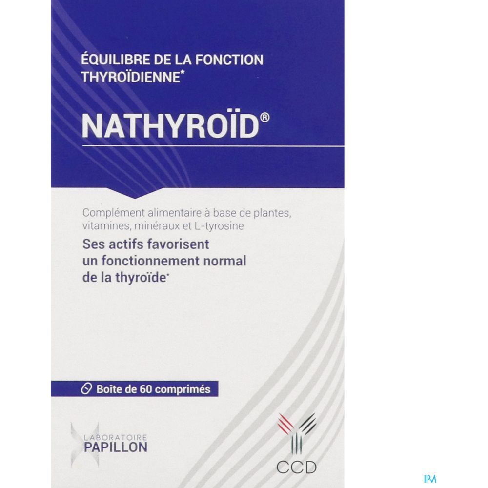 Nathyroïd, Comprimé, complément alimentaire pour la thyroïde, bt 60