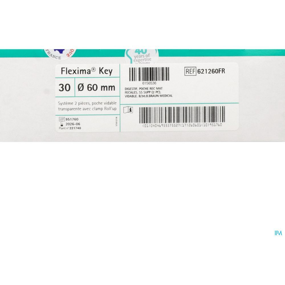 FLEXIMA KEY ROLL'UP - Poche vidable, système 2 pièces à couplage adhésif, clamp souple 60mm