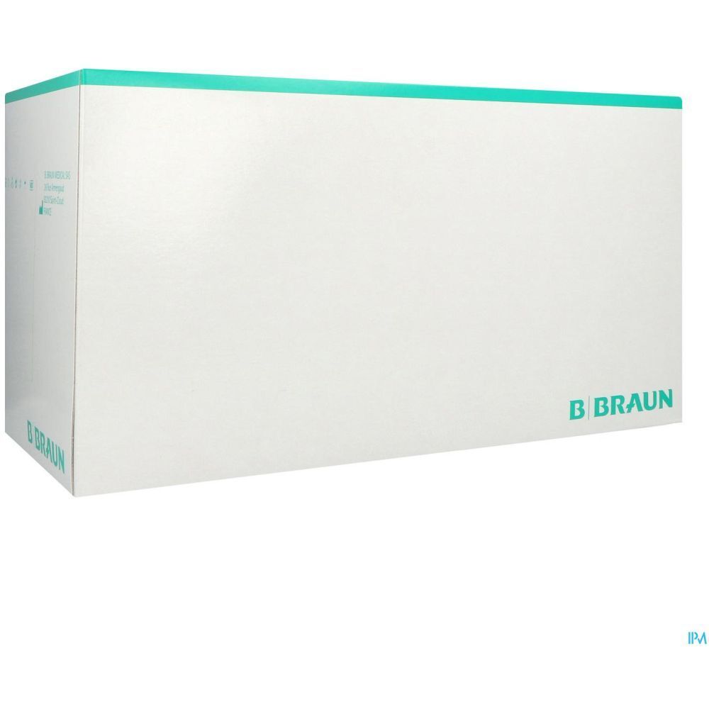 Emballage blanc avec bande verte. Logo B. Braun.