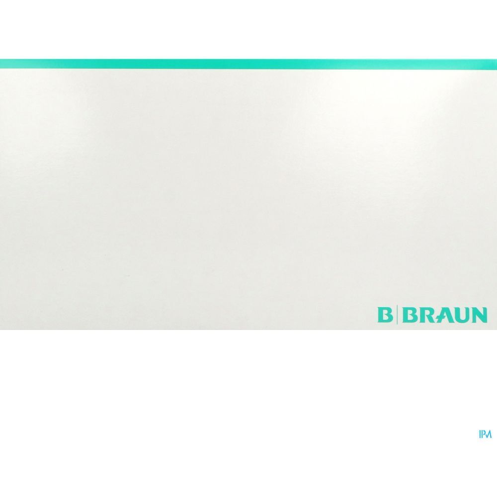 Emballage blanc avec bande verte. Logo B. Braun.