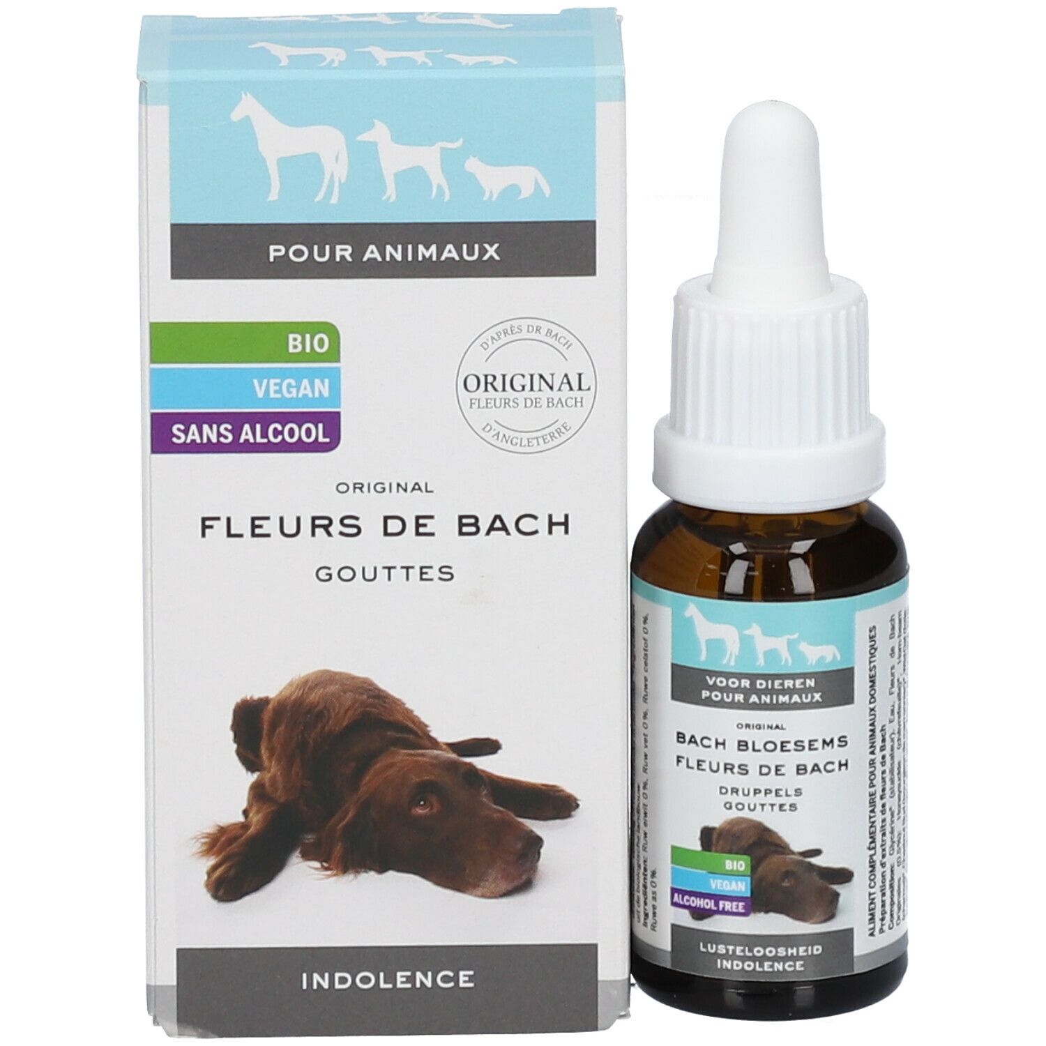 Fleurs de Bach Animaux Gouttes Indolence