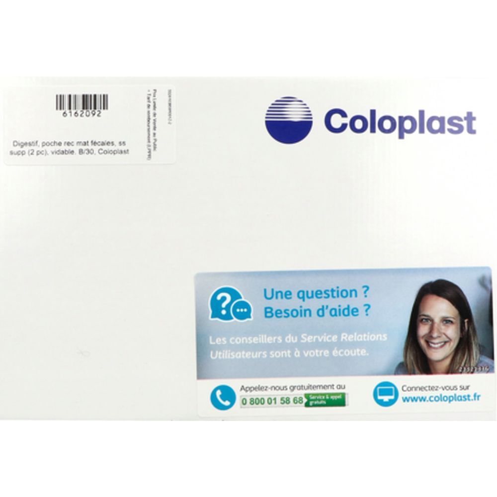 SENSURA CLICK POCHE OUVERTE MIDI - Poche vidable, système 2 pièces, opaque. diamètre de l'