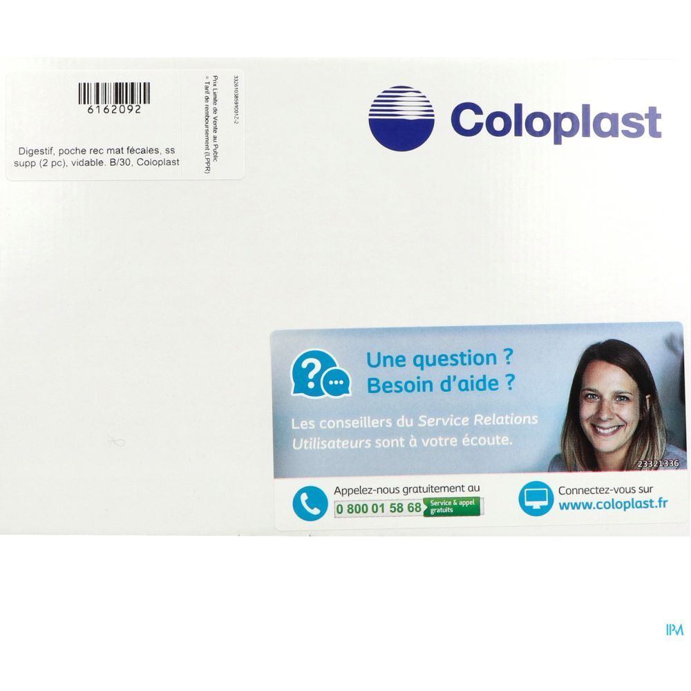 SENSURA CLICK POCHE OUVERTE MIDI - Poche vidable, système 2 pièces, opaque. diamètre de l'