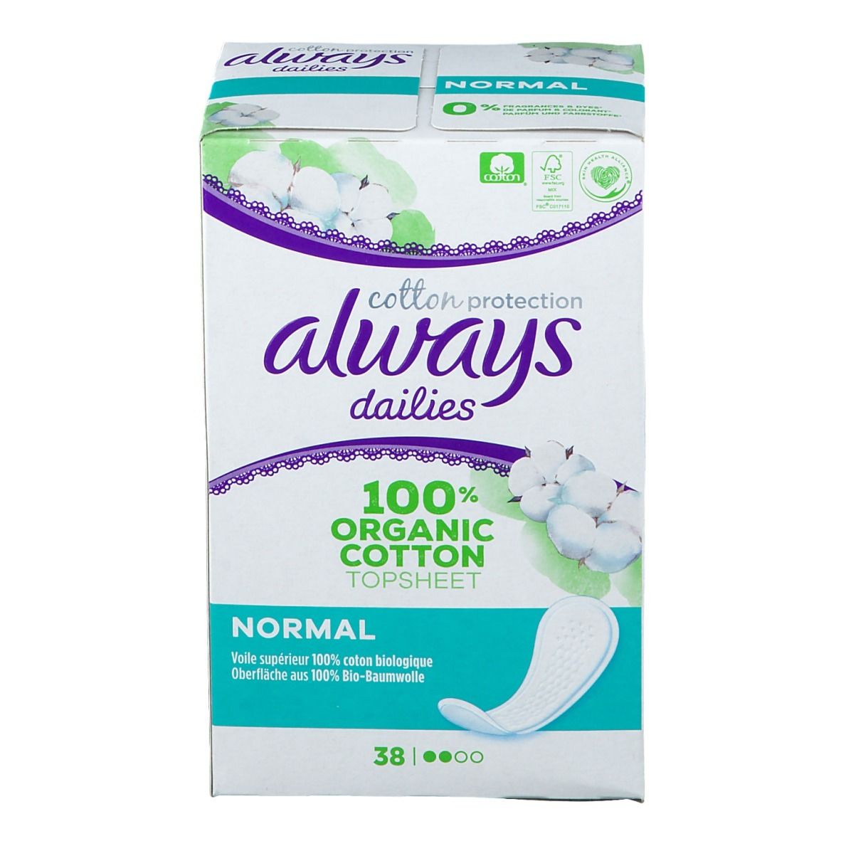 Always Dailies Cotton Protection Protège-Slips Normal