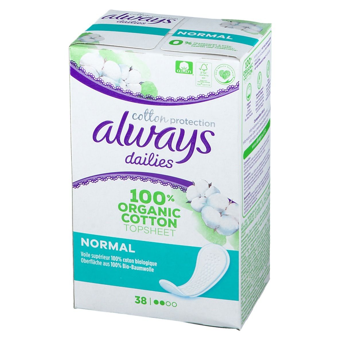 Always Dailies Cotton Protection Protège-Slips Normal