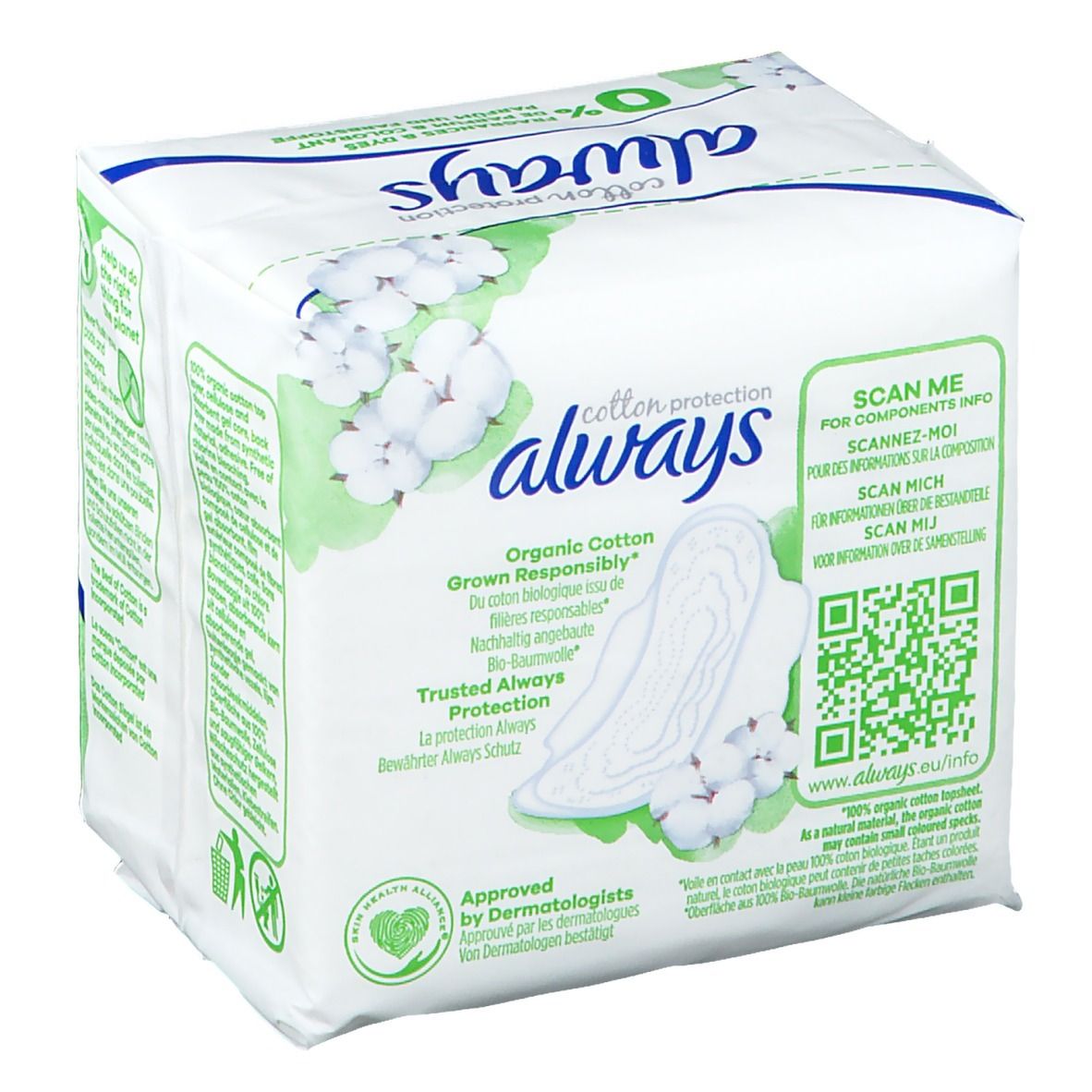 Always Cotton Protection Serviette Ultra Normal Taille 1
