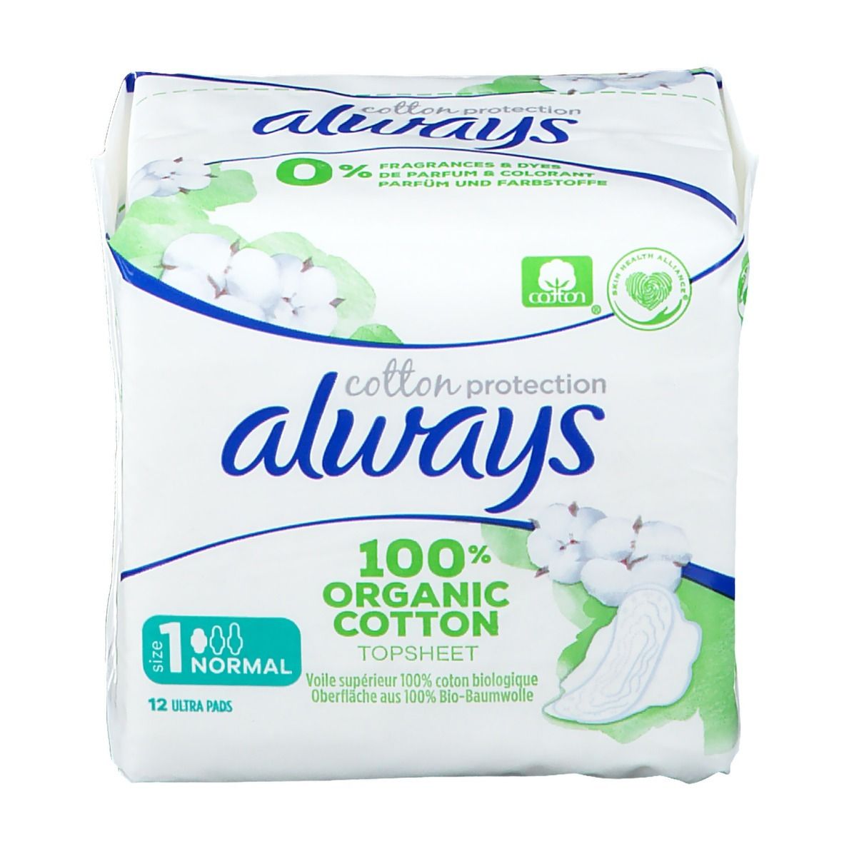 Always Cotton Protection Serviette Ultra Normal Taille 1