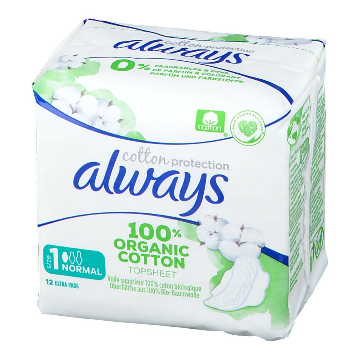 Always Cotton Protection Serviette Ultra Normal Taille 1