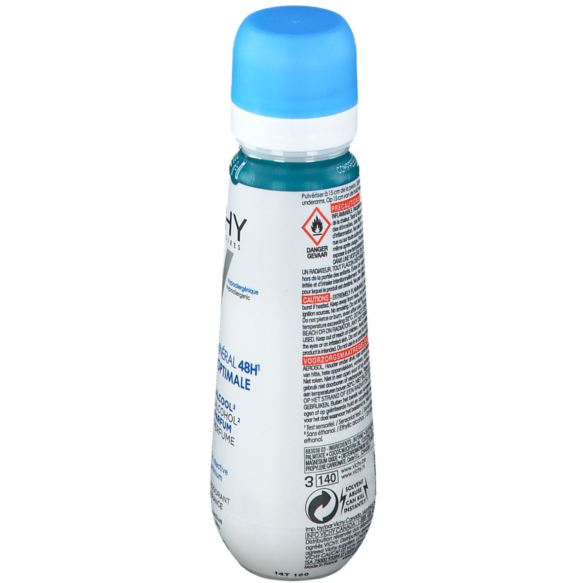 VICHY Déodorant minéral 48h Tolérance Optimale Spray