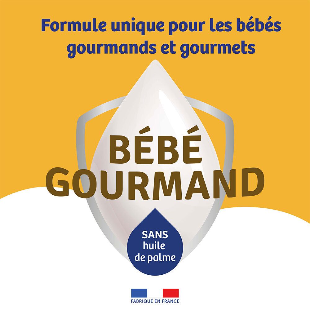 Picot Bébé Gourmand : Formule pour bébés gourmands et difficiles, sans huile de palme.