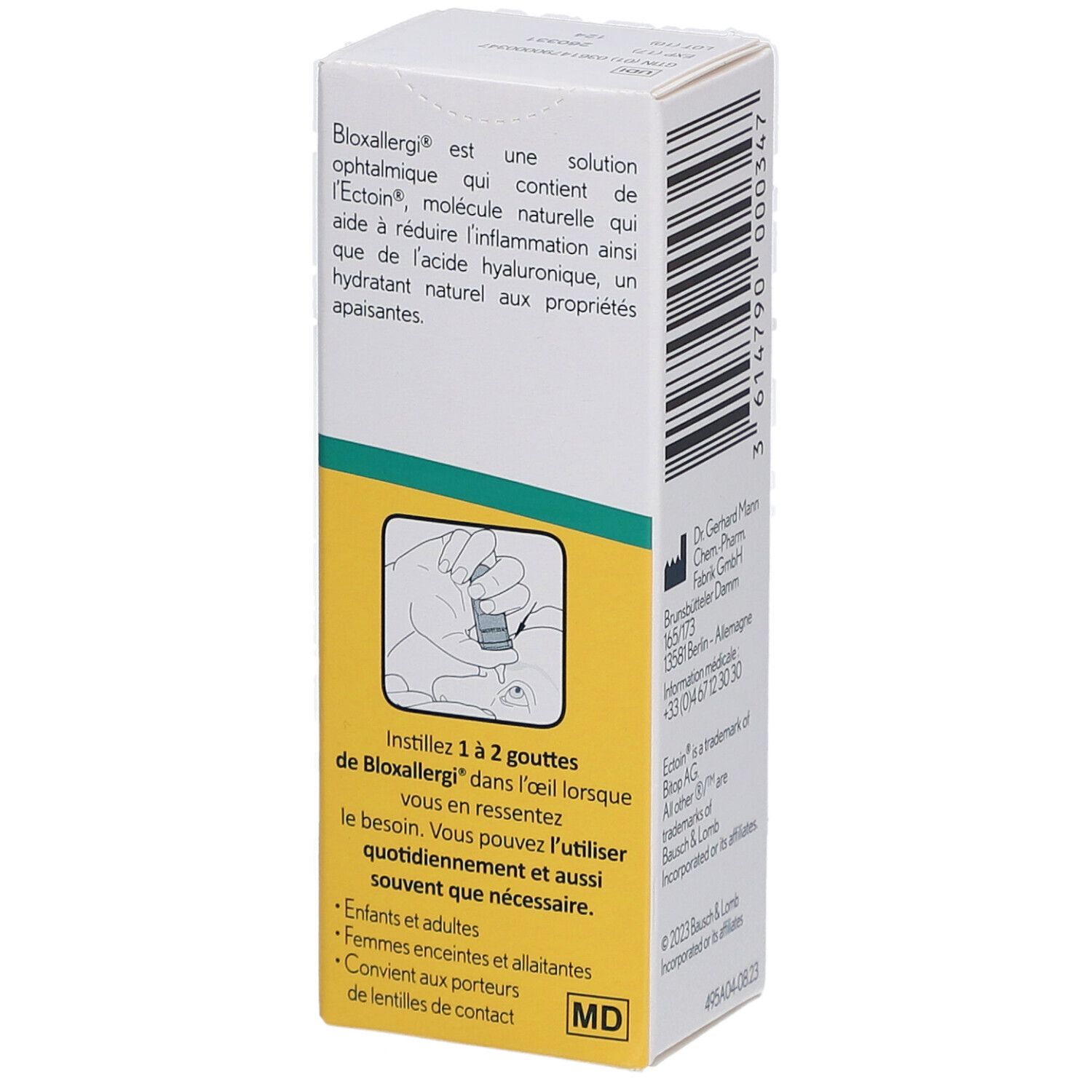 Bloxallergi Soulage Naturellement les Symptômes de la Conjonctivite Allergique Flacon