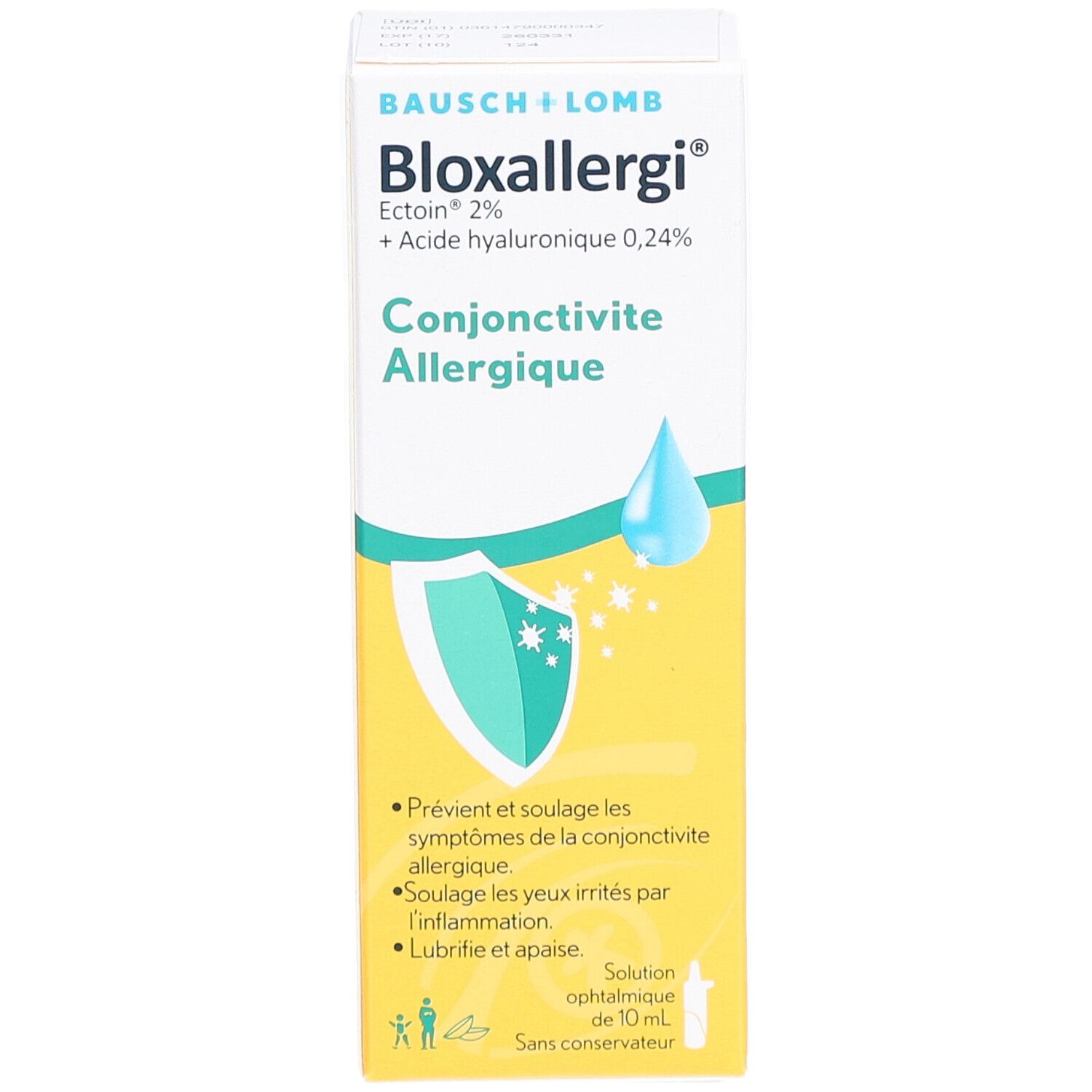 Bloxallergi Soulage Naturellement les Symptômes de la Conjonctivite Allergique Flacon