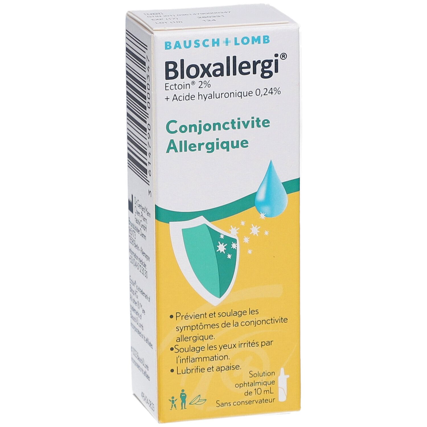 Bloxallergi Soulage Naturellement les Symptômes de la Conjonctivite Allergique Flacon