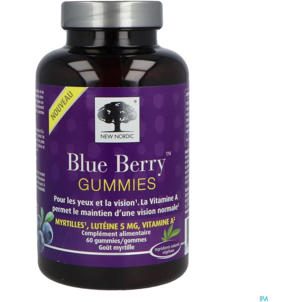 Blue Berry Gummies, Gummies, complément alimentaire à base d'extraits végétaux et de vitam