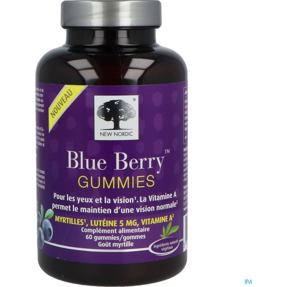 Blue Berry Gummies, Gummies, complément alimentaire à base d'extraits végétaux et de vitam