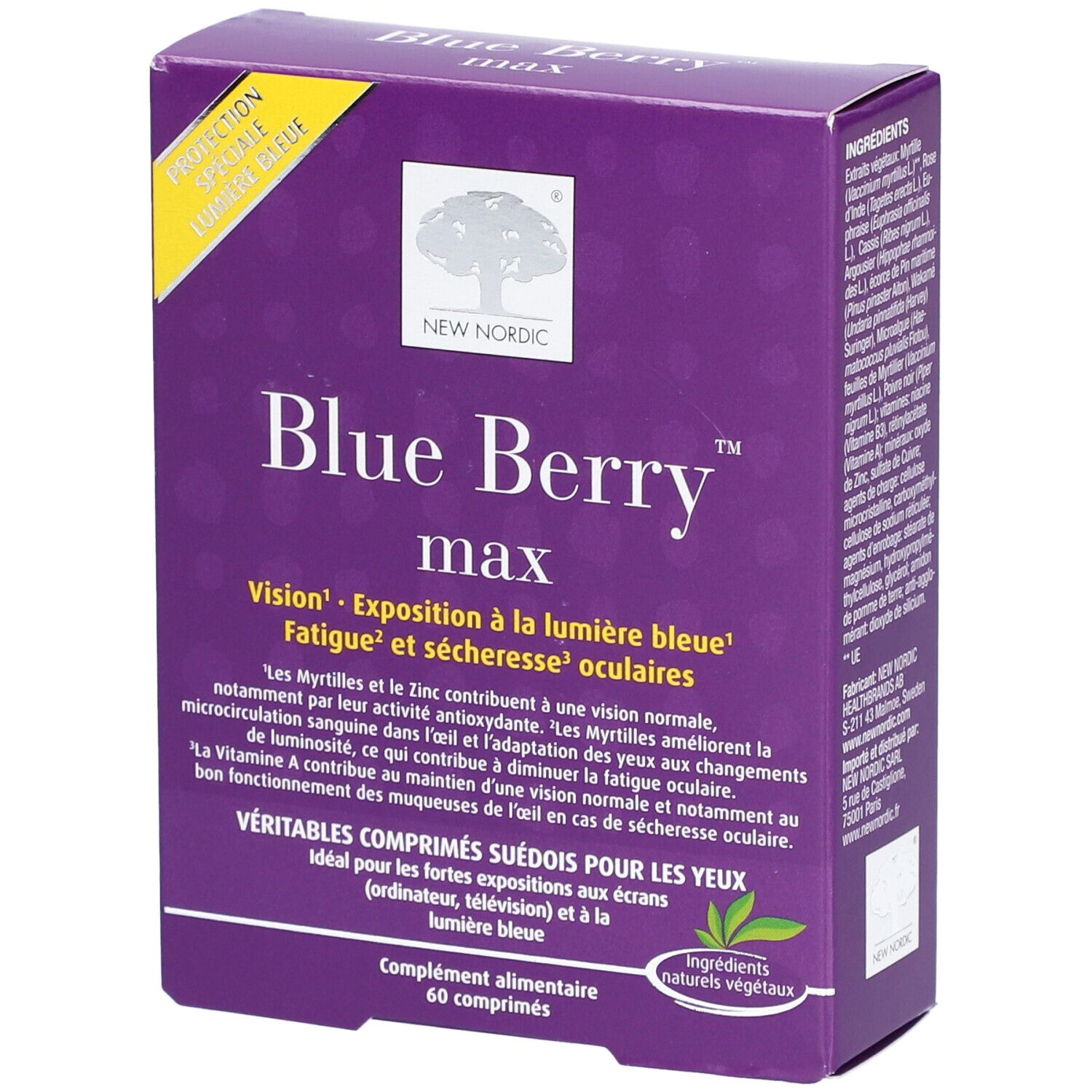 BLUE BERRY MAX - Comprimé, complément alimentaire à visée oculaire.  - bt 60