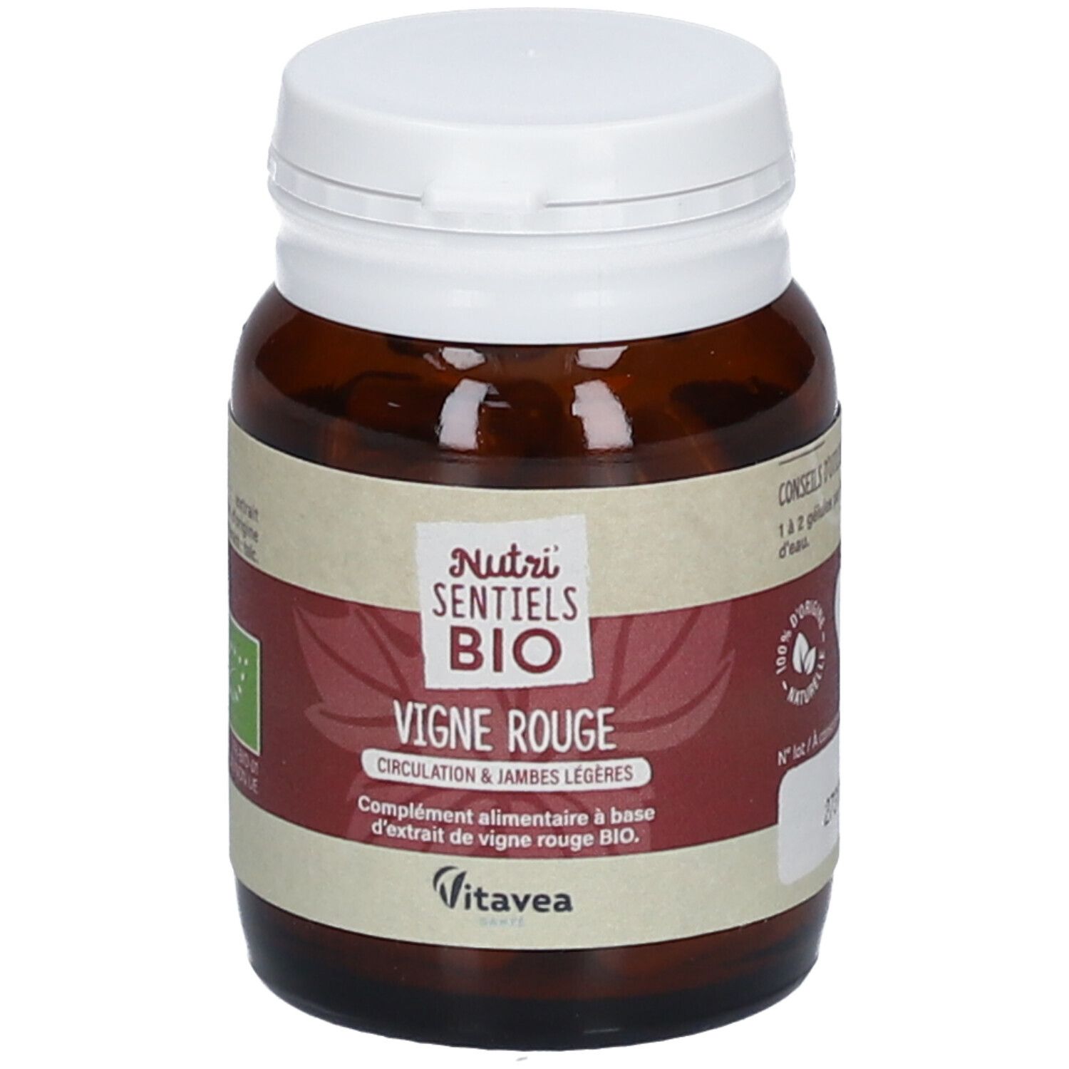 Nutrisanté Nutri'SENTIELS BIO Vigne rouge Circulation & Jambes légères