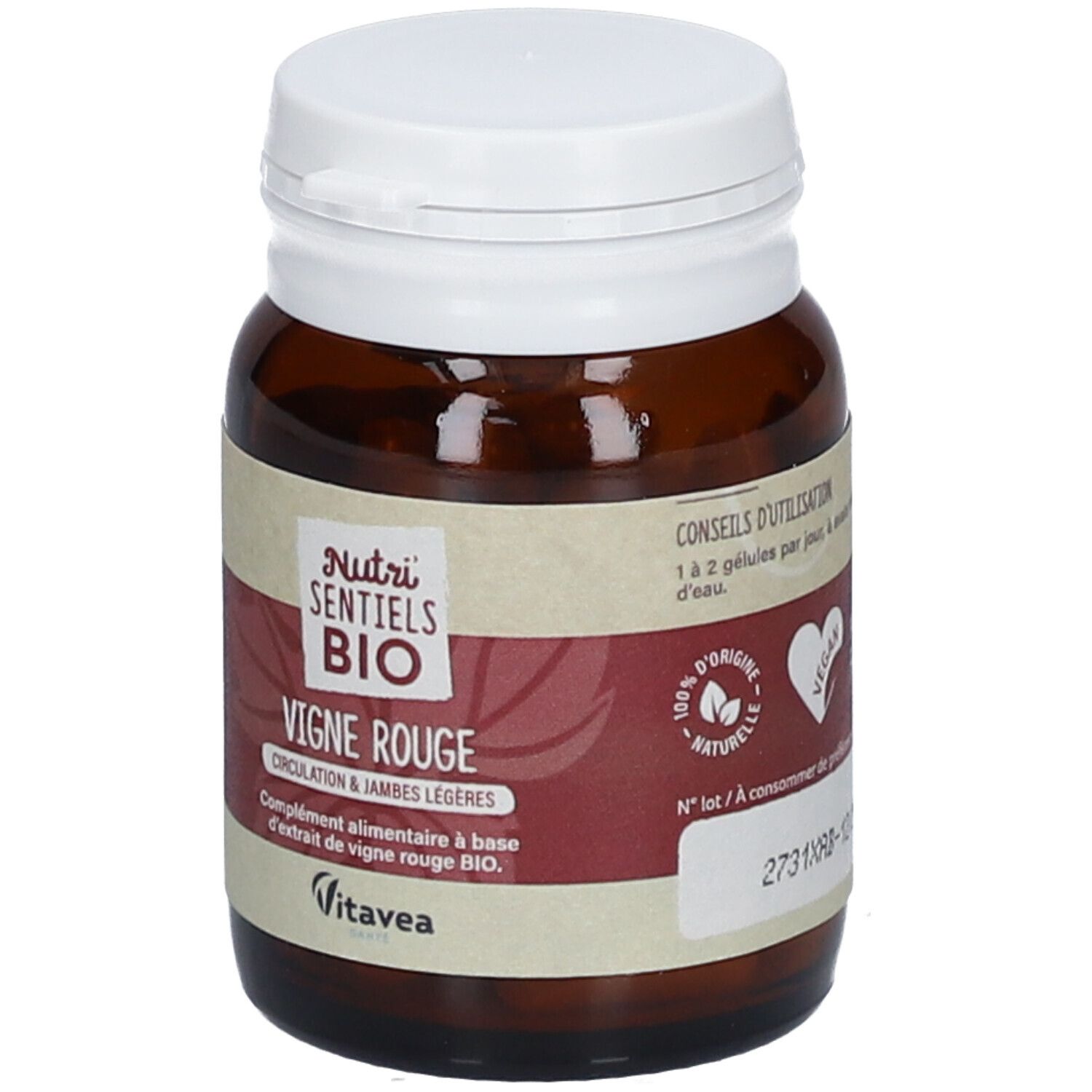 Nutrisanté Nutri'SENTIELS BIO Vigne rouge Circulation & Jambes légères