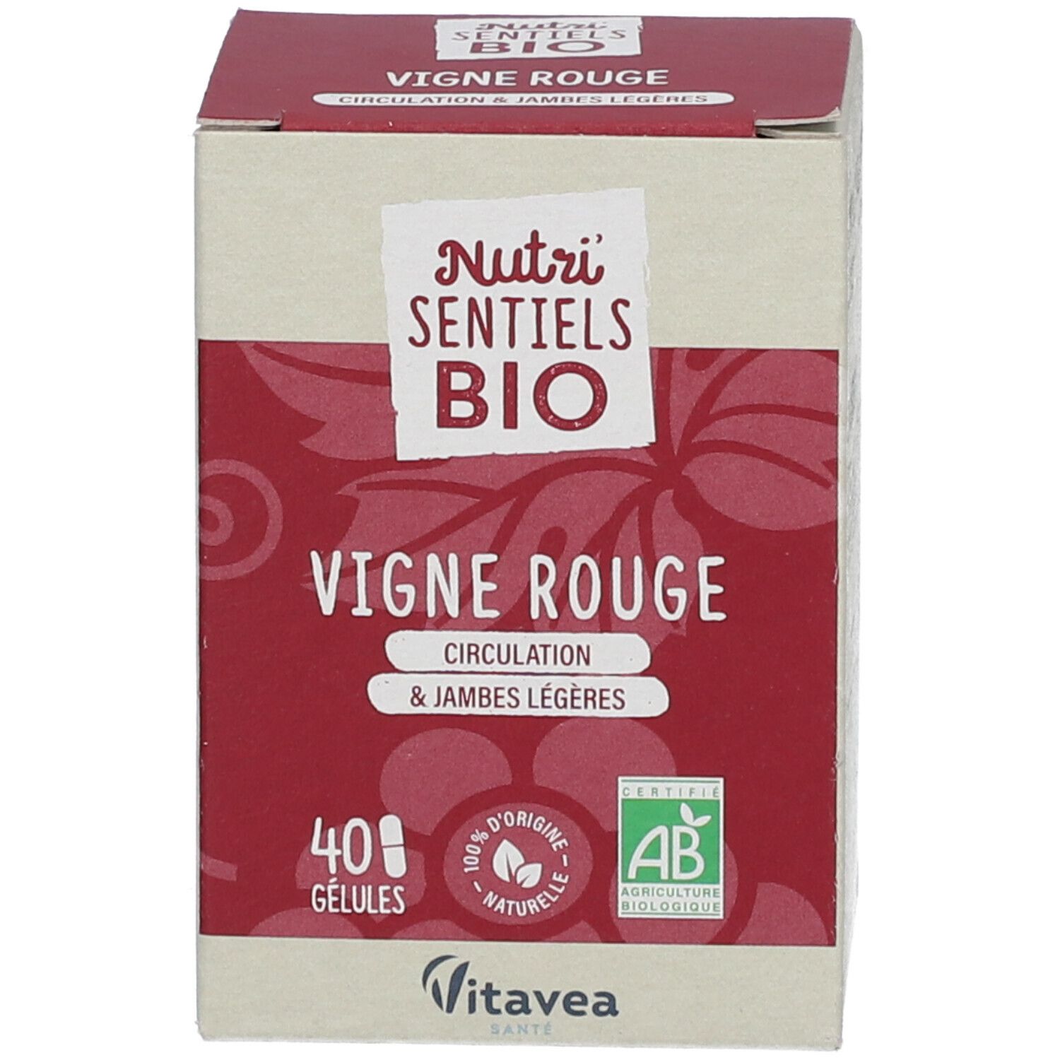 Nutrisanté Nutri'SENTIELS BIO Vigne rouge Circulation & Jambes légères