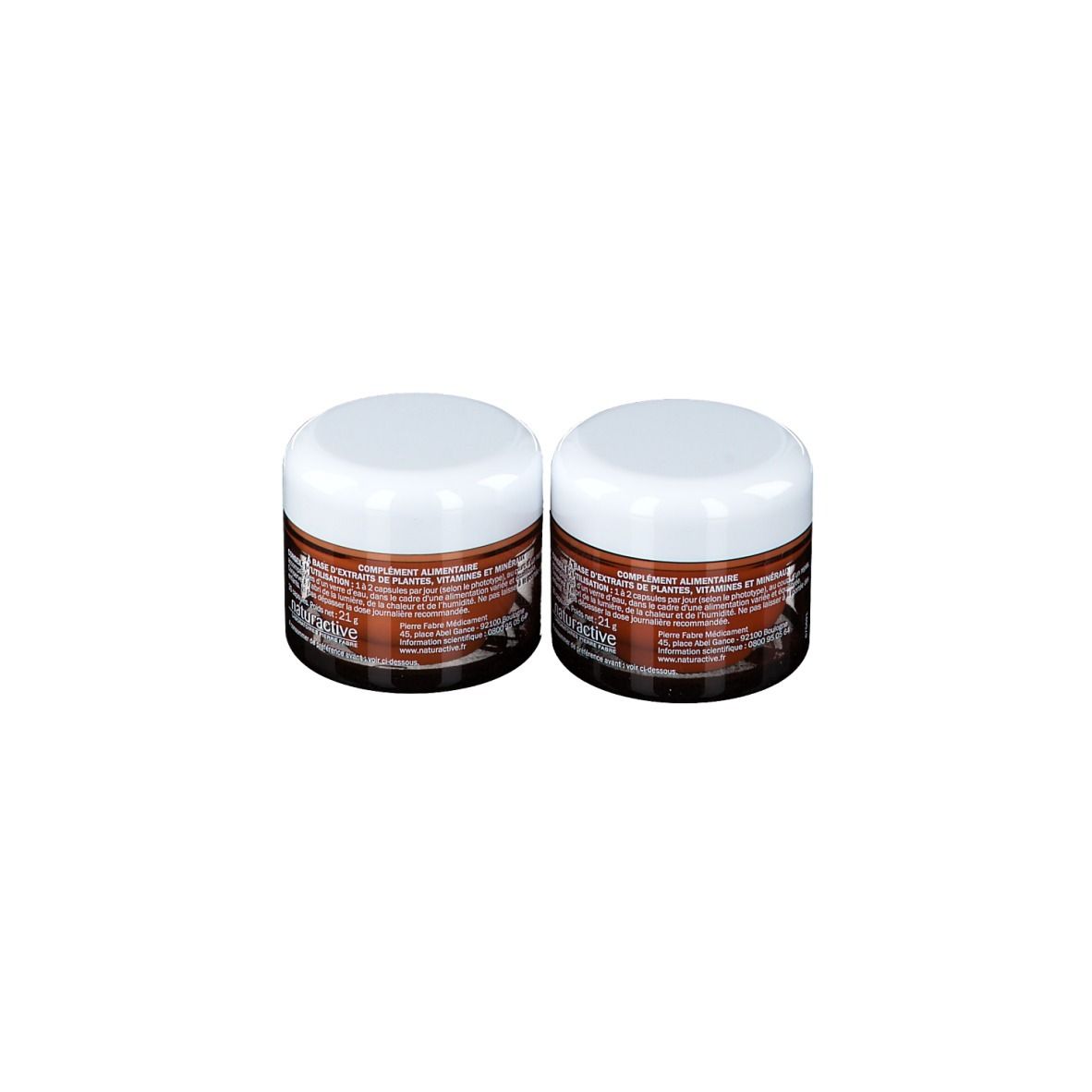 Dos de la boîte Naturactive Doriance Solaire. Texte et informations.