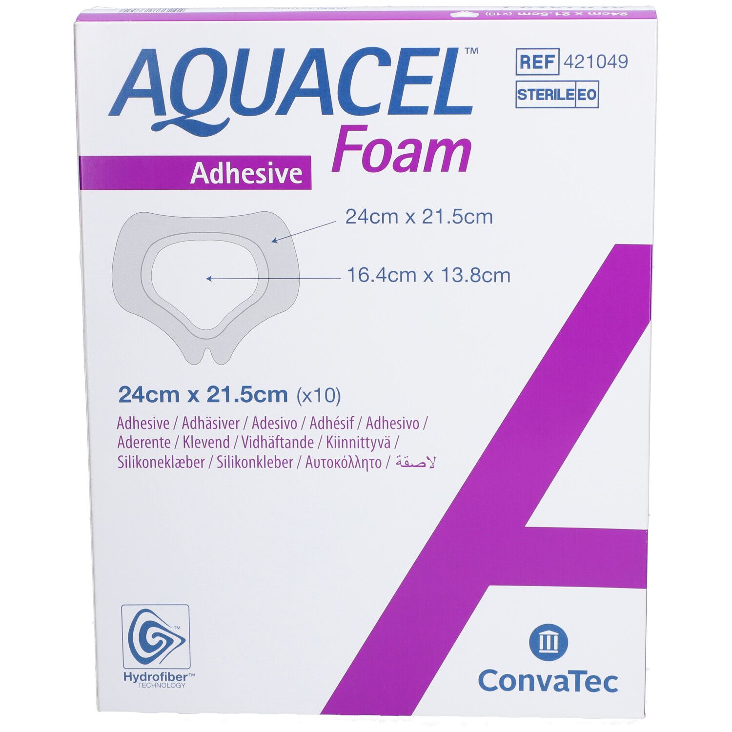 AQUACEL FOAM Adhésif Sacrum - Pansement hydrocellulaire adhésif ...