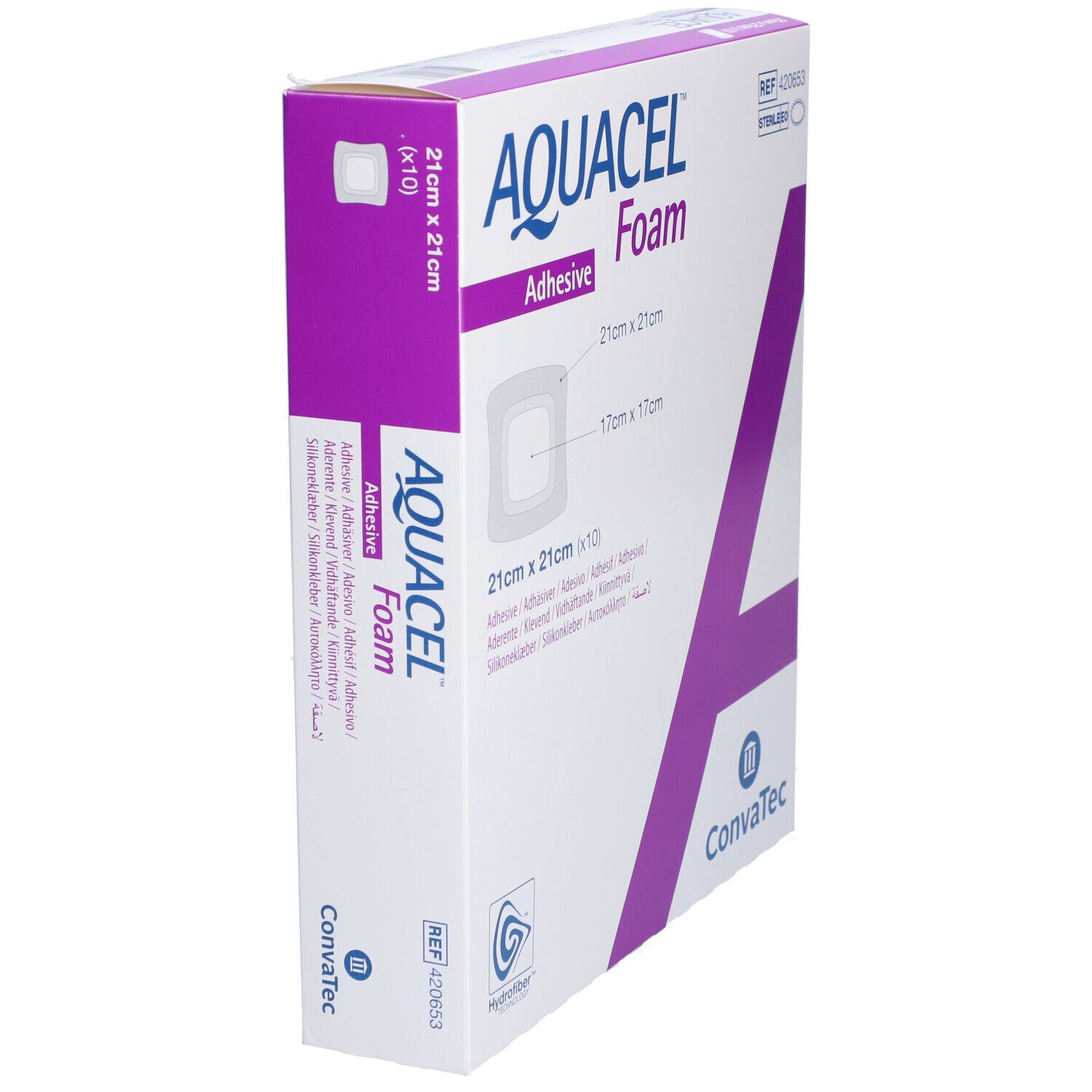 AQUACEL FOAM Adhésif  - Pansement hydrocellulaire adhésif siliconé 21 x 21 cm