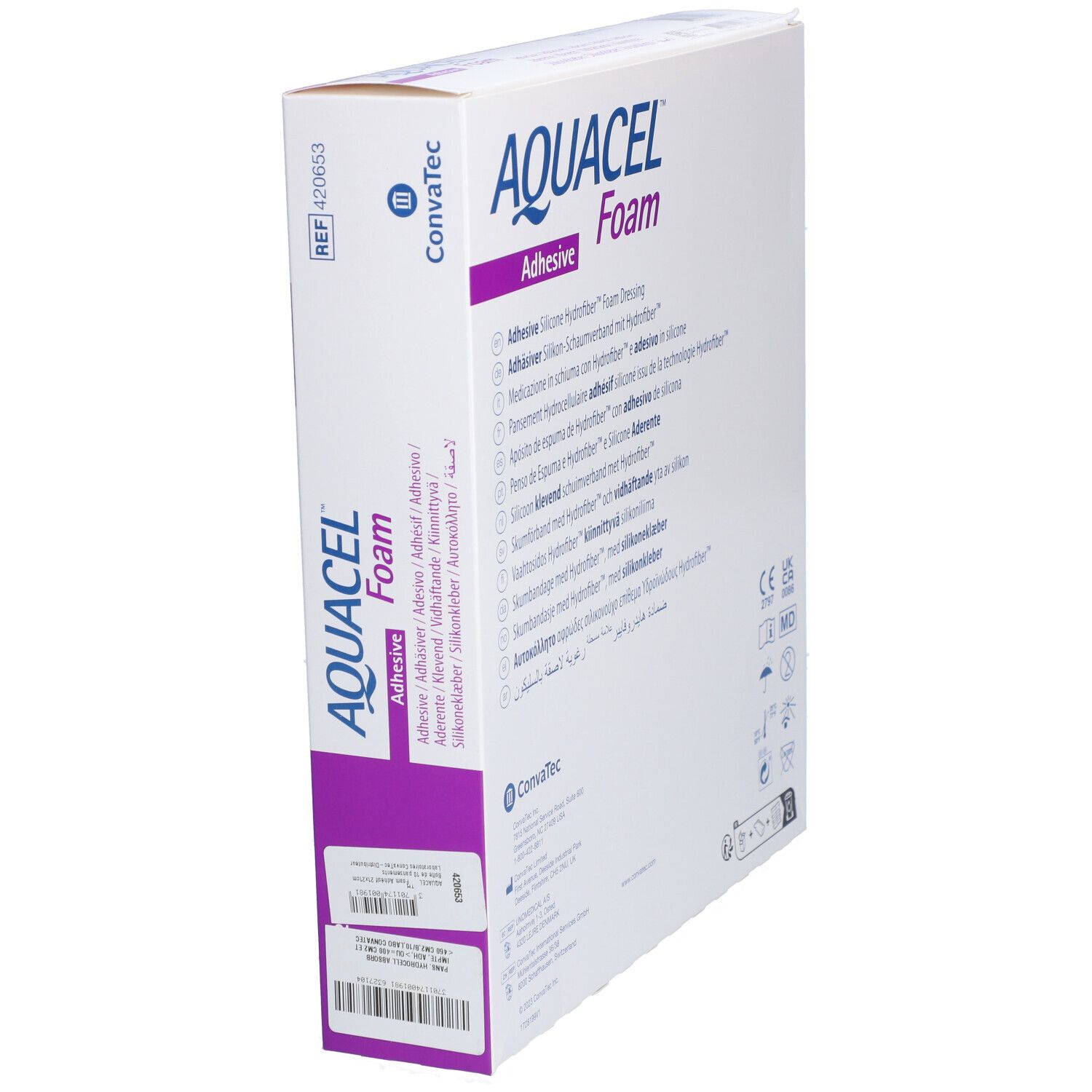 AQUACEL FOAM Adhésif  - Pansement hydrocellulaire adhésif siliconé 21 x 21 cm