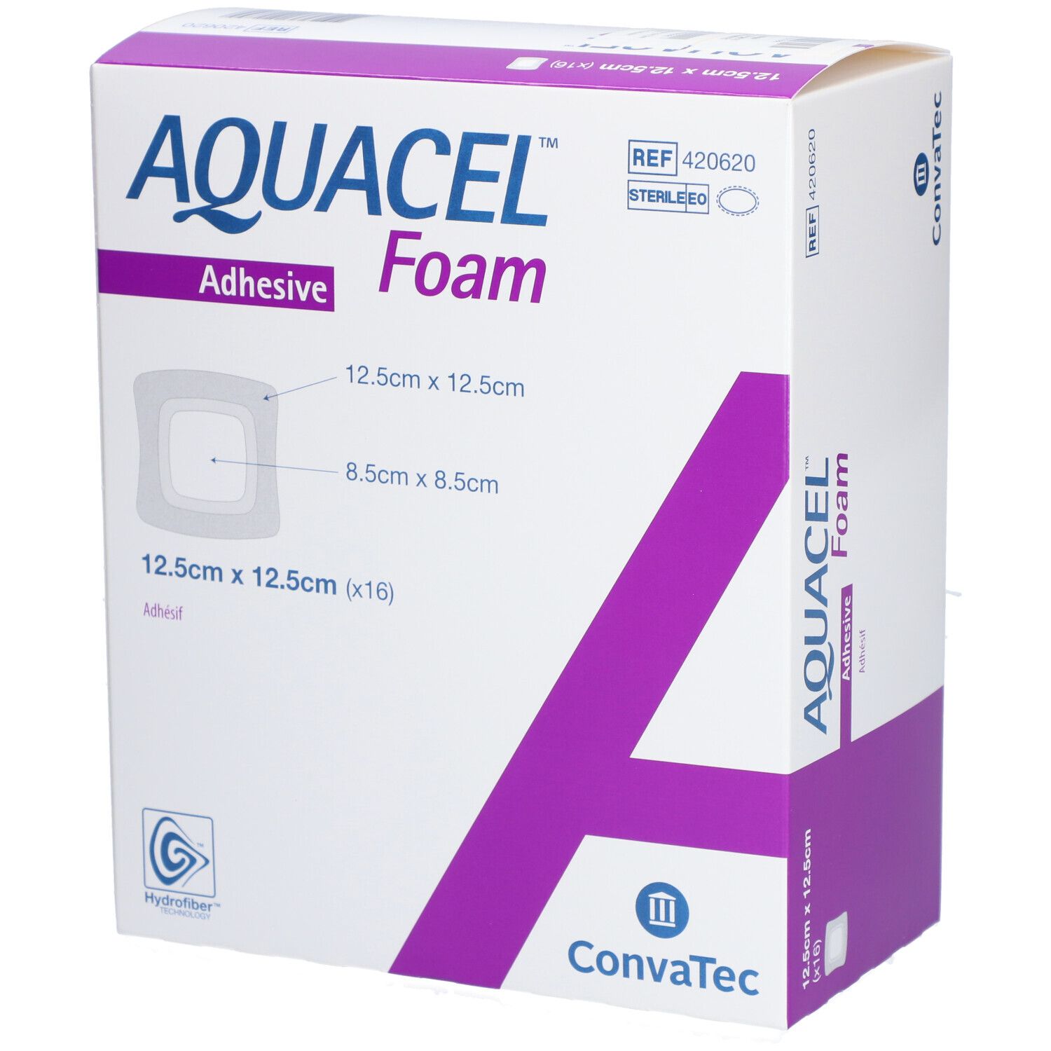 AQUACEL FOAM Adhésif - Pansement hydrocellulaire adhésif siliconé 12,5 x 12,5 cm