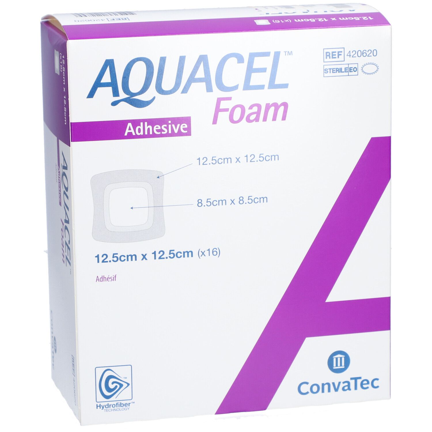 AQUACEL FOAM Adhésif - Pansement hydrocellulaire adhésif siliconé 12,5 x 12,5 cm
