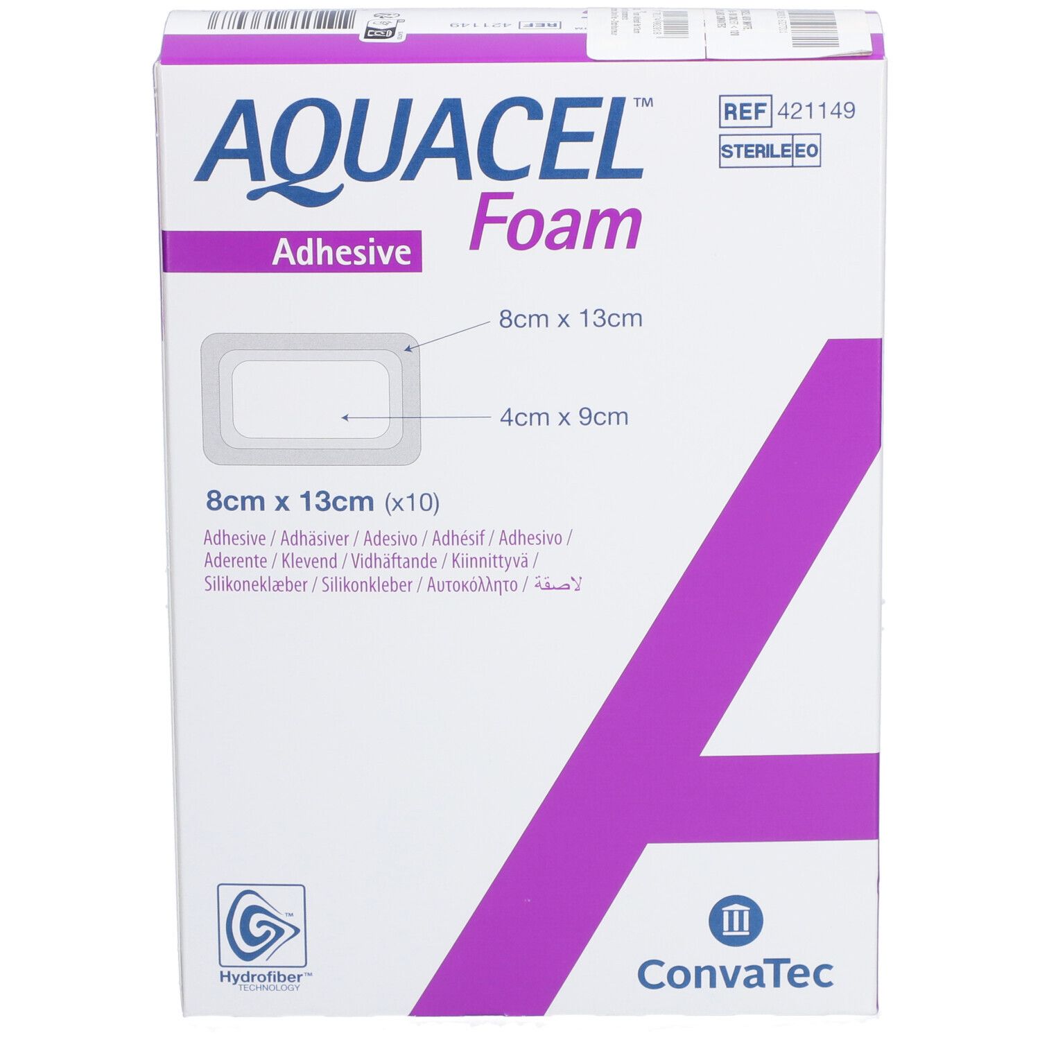 AQUACEL FOAM - Pansement hydrocellulaire issu de la Technologie hydrofiber, adhésif silico