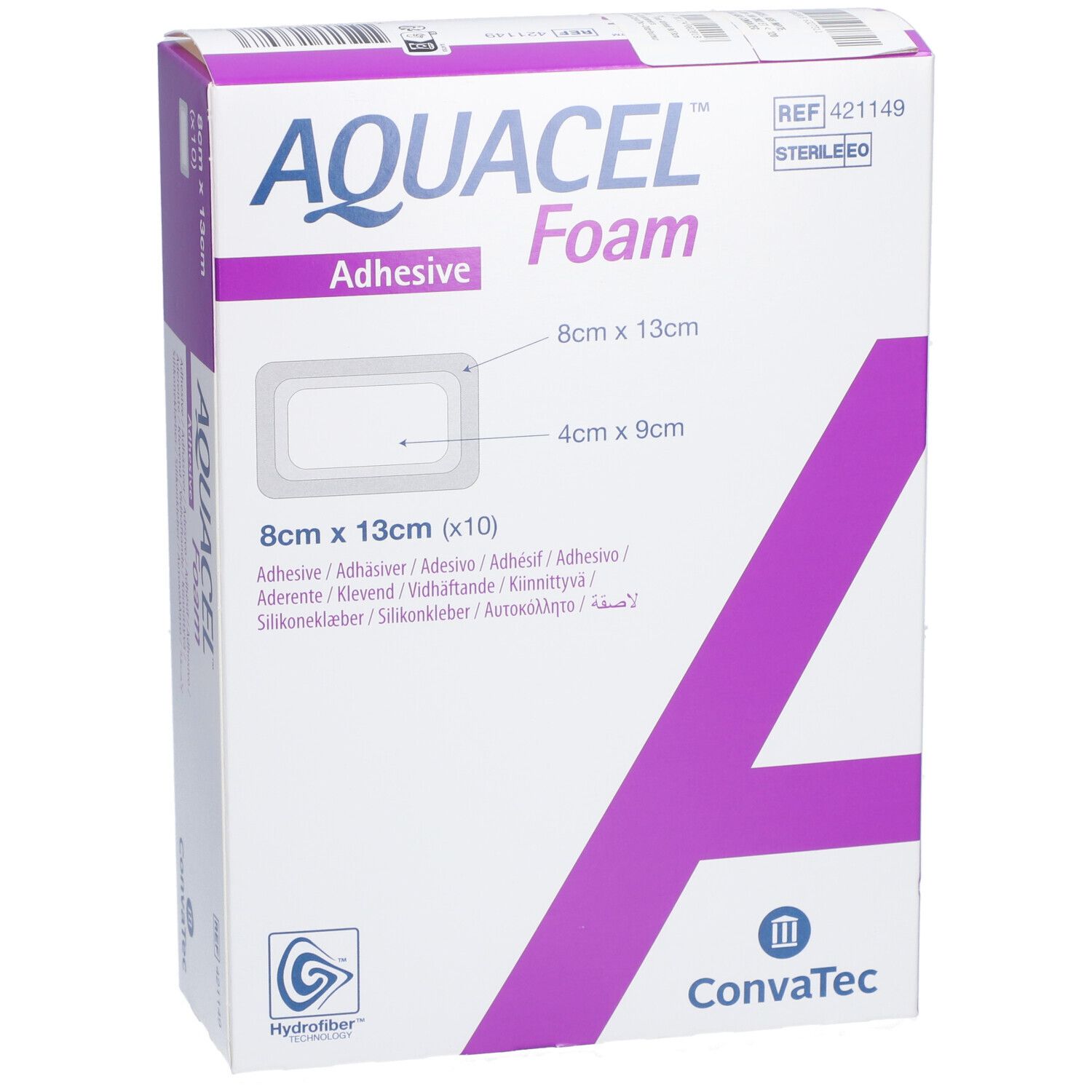AQUACEL FOAM - Pansement hydrocellulaire issu de la Technologie hydrofiber, adhésif silico