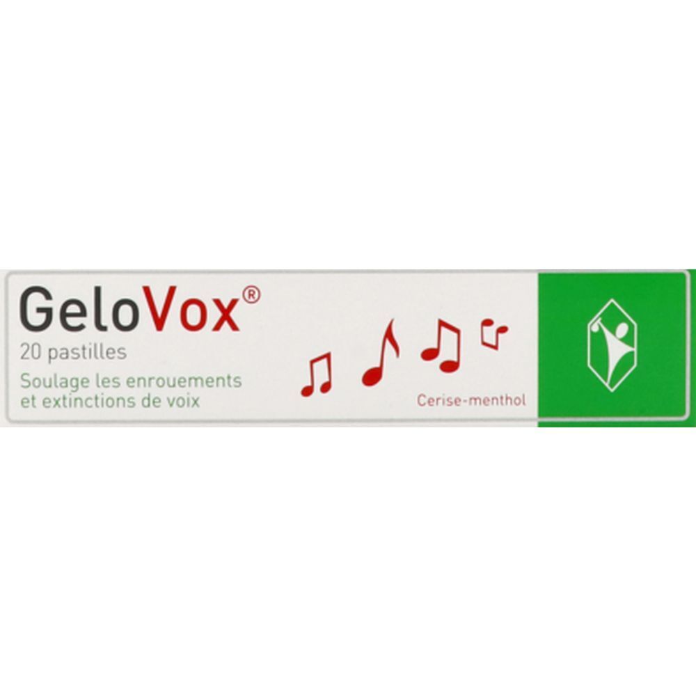 GeloVox, Pastille à sucer pour la gorge, bt 20