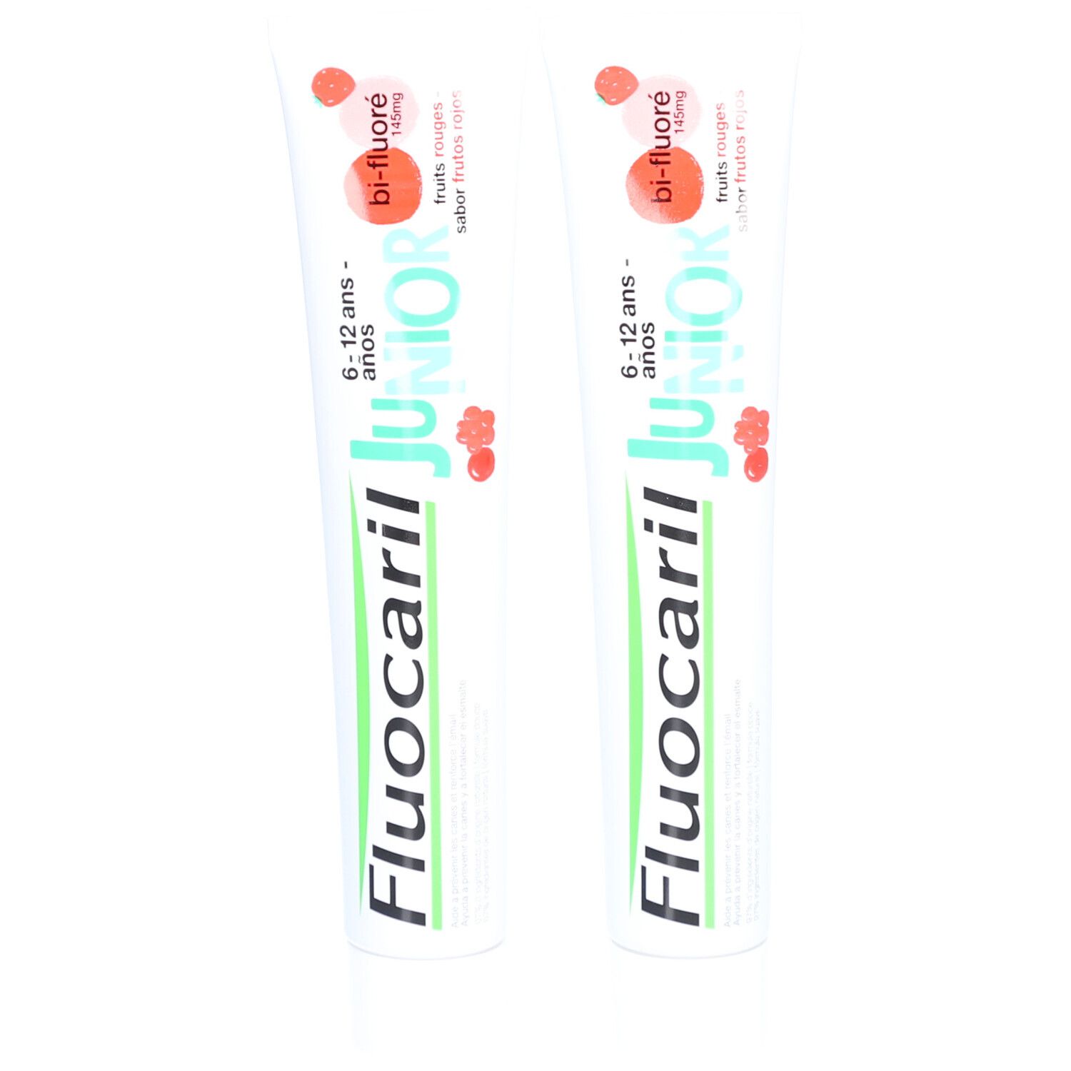 FLUOCARIL Junior - Gel dentifrice bi-fluoré, fruits rouges - 6-12 ans