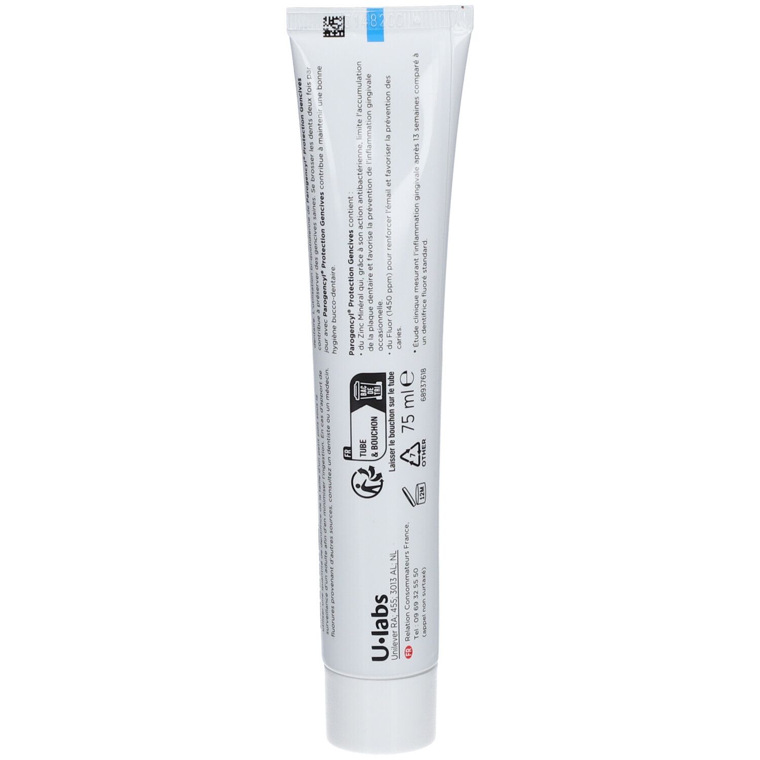 Parogencyl Protection Gencives Dentifrice Goût Menthe