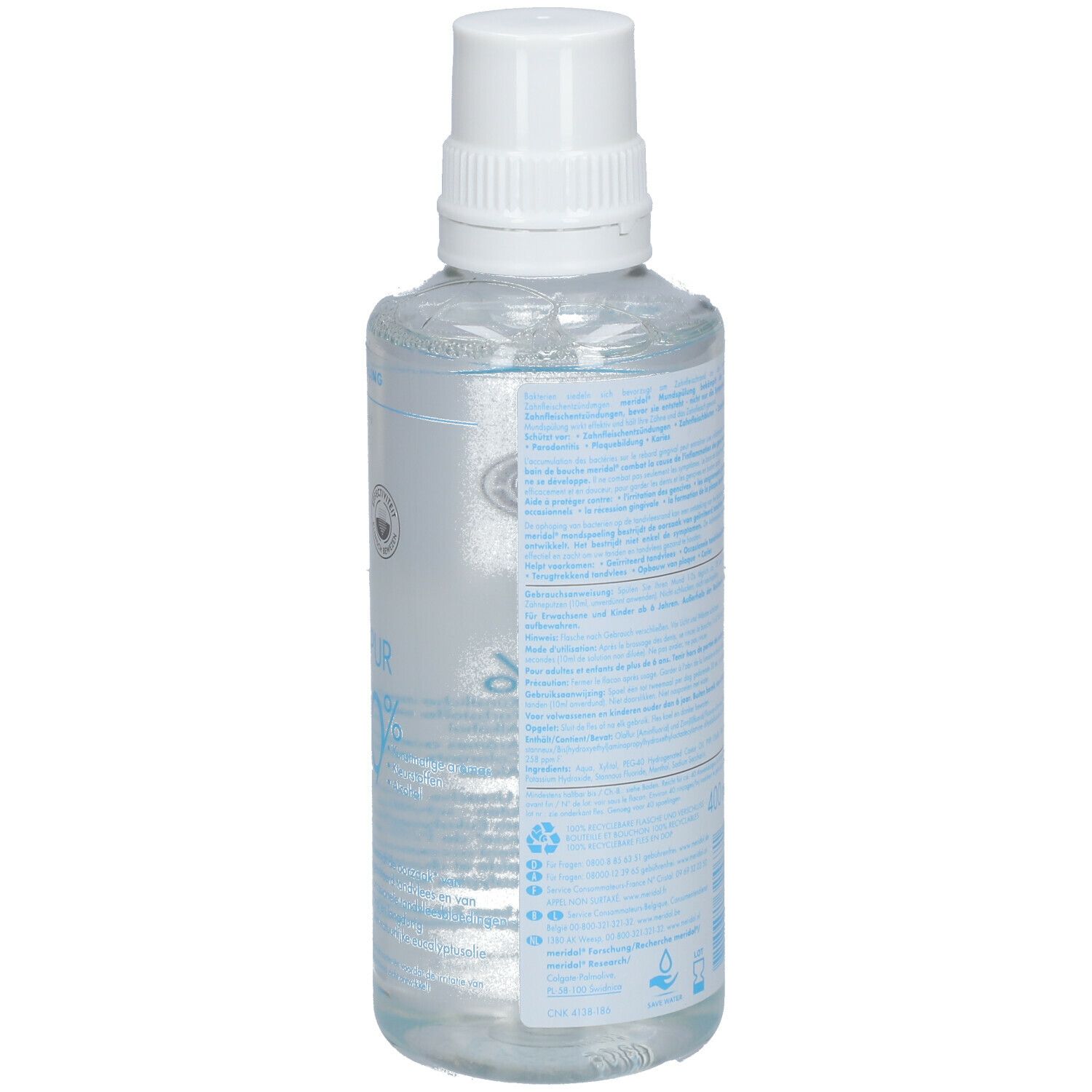 meridol® PUR 0 % Bain de bouche 400 ml - Redcare Pharmacie