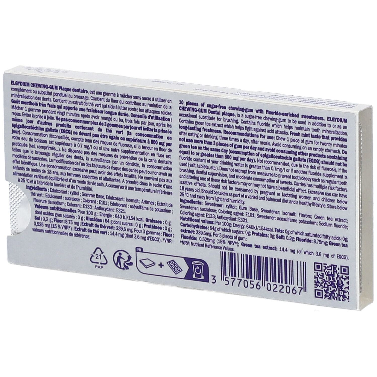 ELGYDIUM CHEWING-GUM Plaque Dentaire