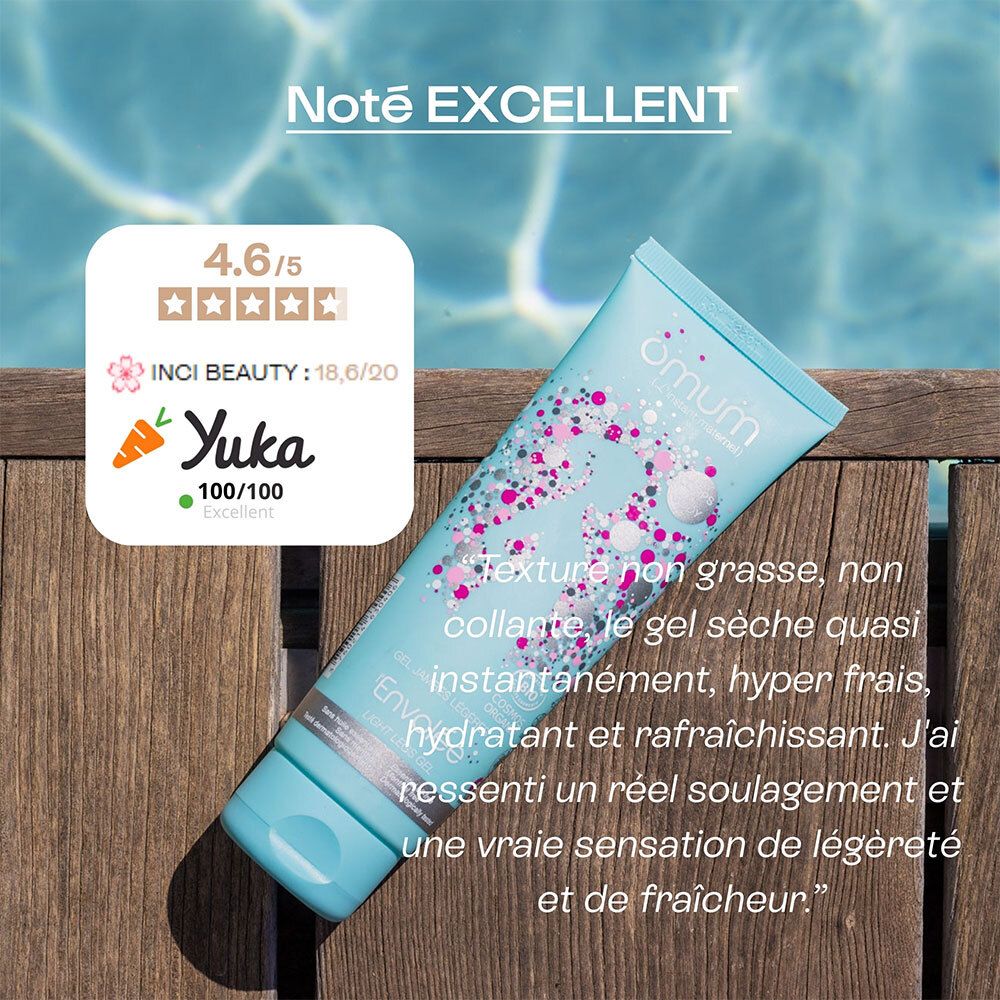 Tube de gel Omum L'Envolée avec évaluations Yuka et INCI BEAUTY.