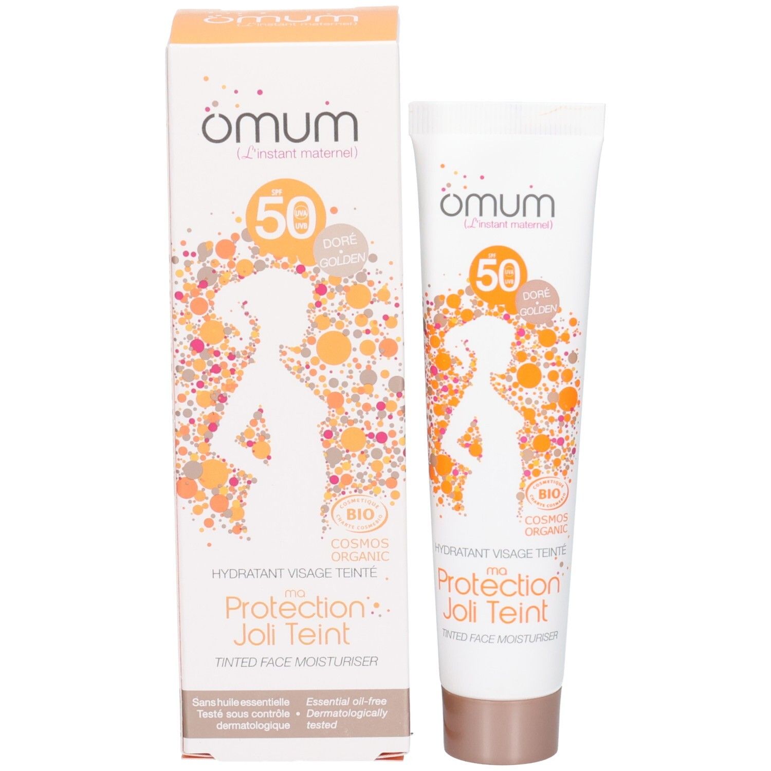 OMUM MA PROTECT JOLI TEINT : Tube et boîte avec protection solaire SPF 50, teinte N2.