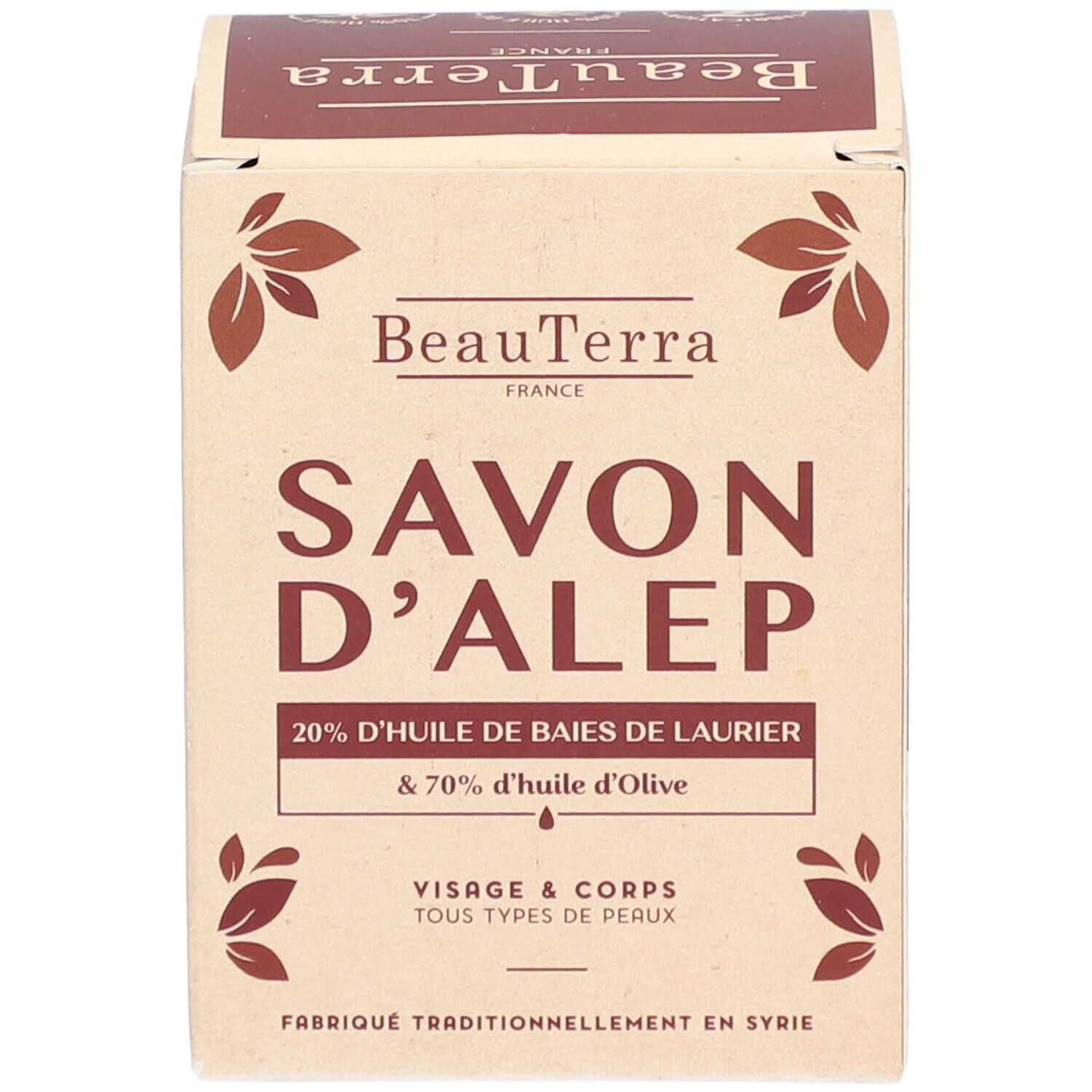 BeauTerra Savon d'Alep - Huile de Baies de Laurier