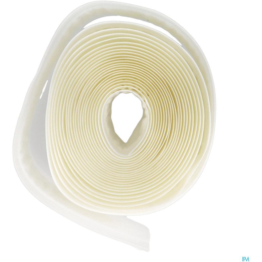 Rouleau de pansement blanc. Largeur visible.