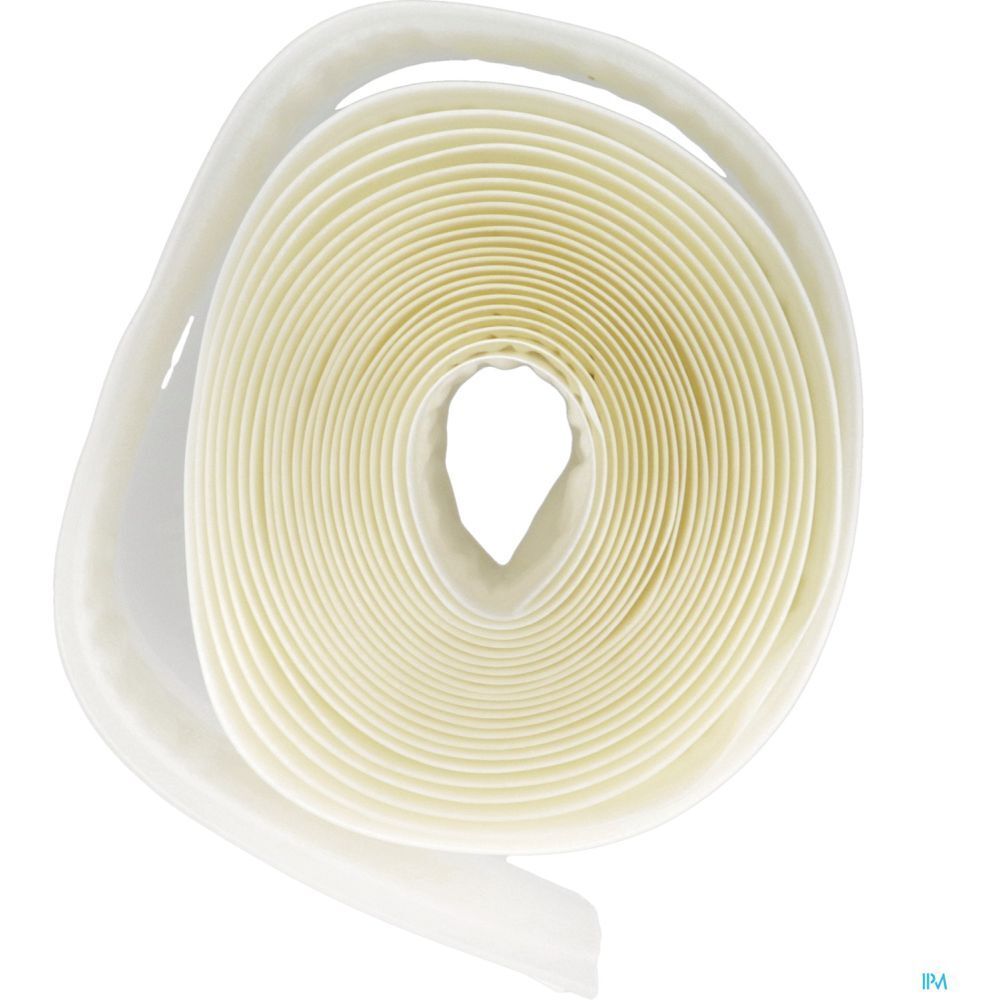 Rouleau de pansement blanc. Largeur visible.