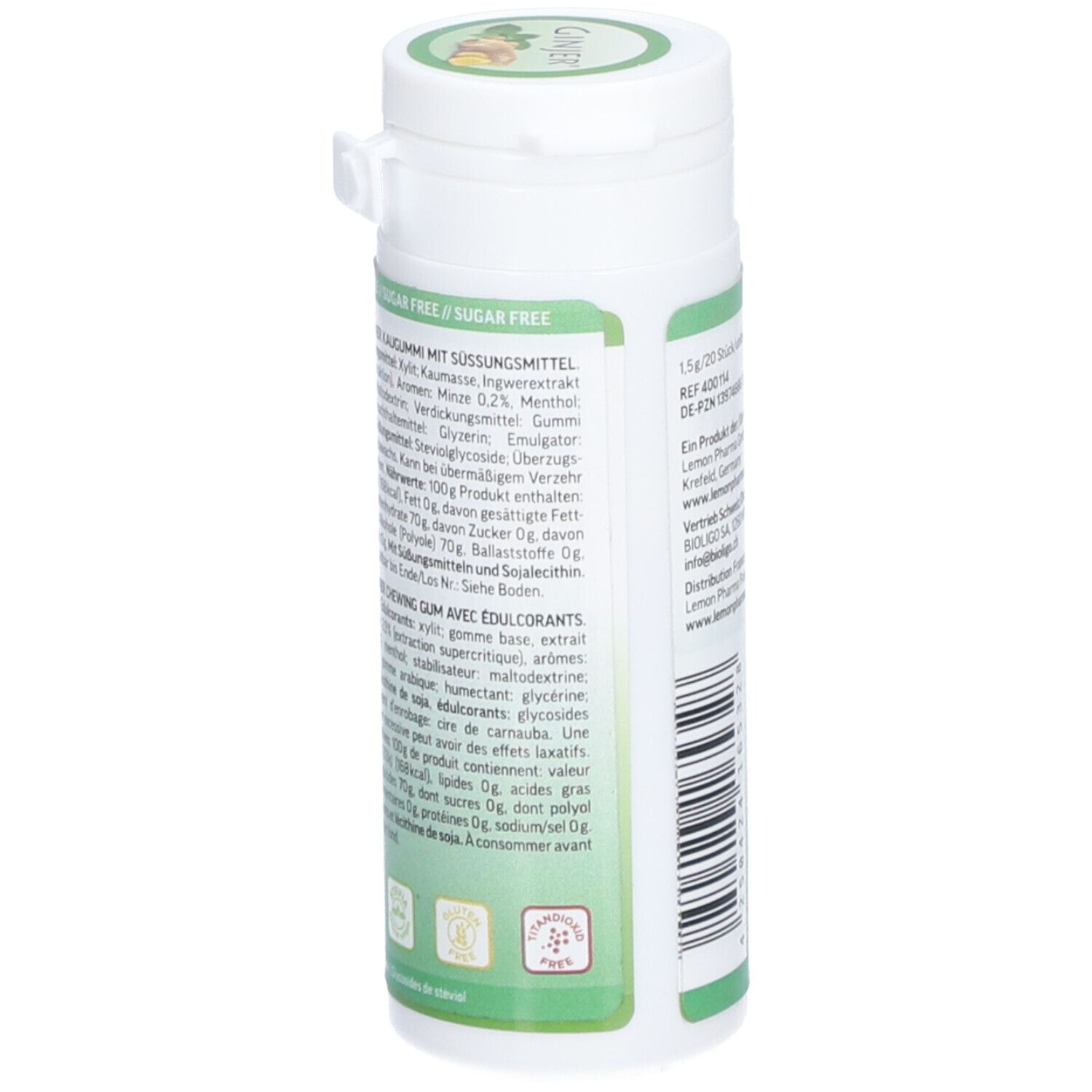 GINJER CHEWING GUM GING/MENTHE 30G