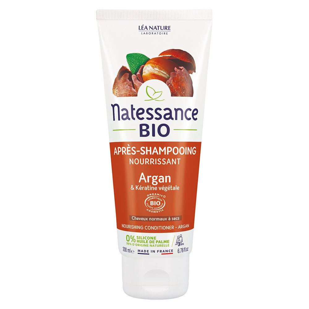 Natessance Après-Shampooing Nourrissant Argan et Kératine Végétale
