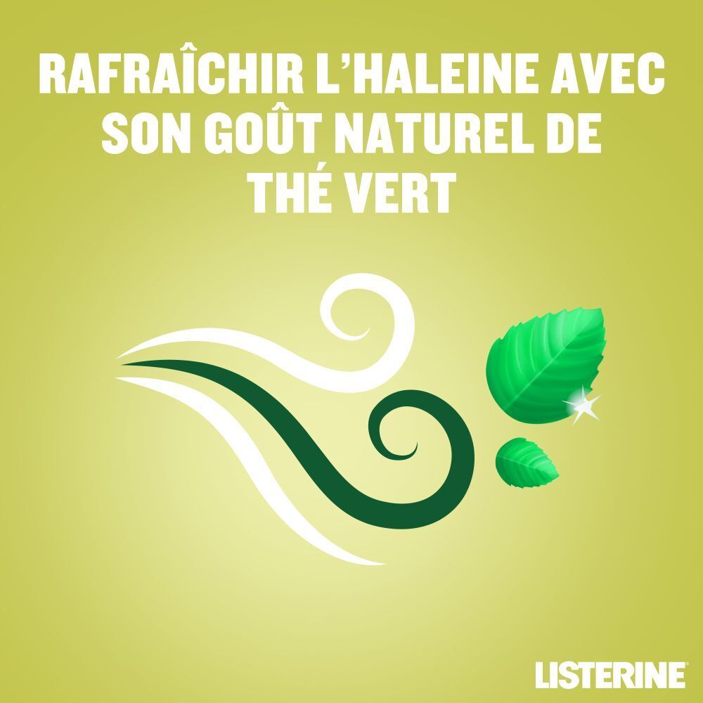 Listerine Bain De Bouche Anti Caries, Goût Thé Vert, 500 ml