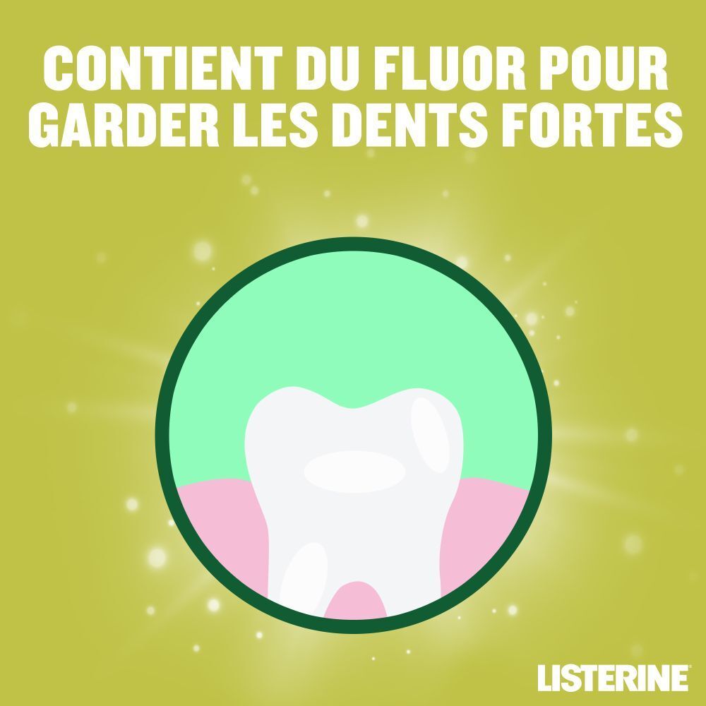 Listerine Bain De Bouche Anti Caries, Goût Thé Vert, 500 ml