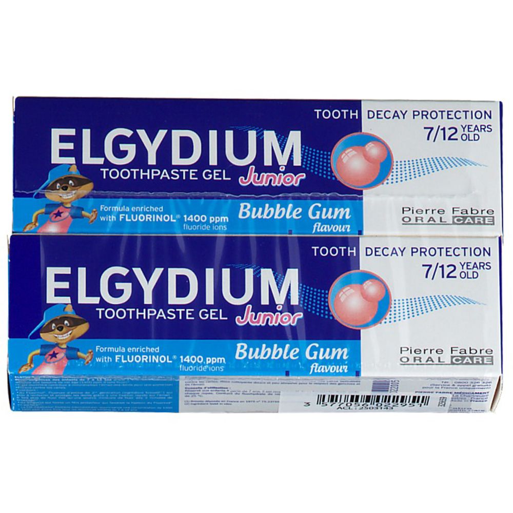 ELGYDIUM Junior Gel Dentifrice Bubble Gum