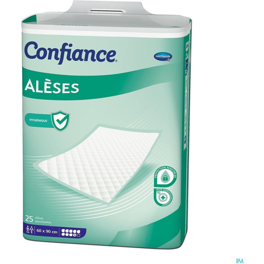 CONFIANCE ALÈSE 9G - Alèse absorbante, intraversable à usage unique, sans latex  - sac 25