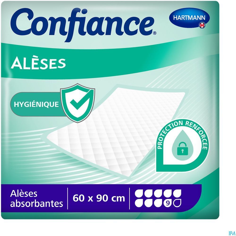 CONFIANCE ALÈSE 9G - Alèse absorbante, intraversable à usage unique, sans latex  - sac 25